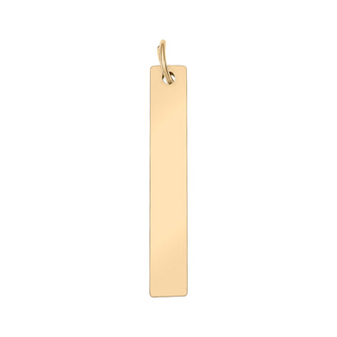 Stainless steel vertical blank pendant