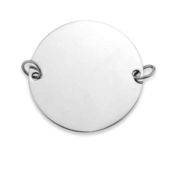 Engravable Polished Blank Stainless Steel Round Pendant