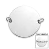 Engravable Polished Blank Stainless Steel Round Pendant