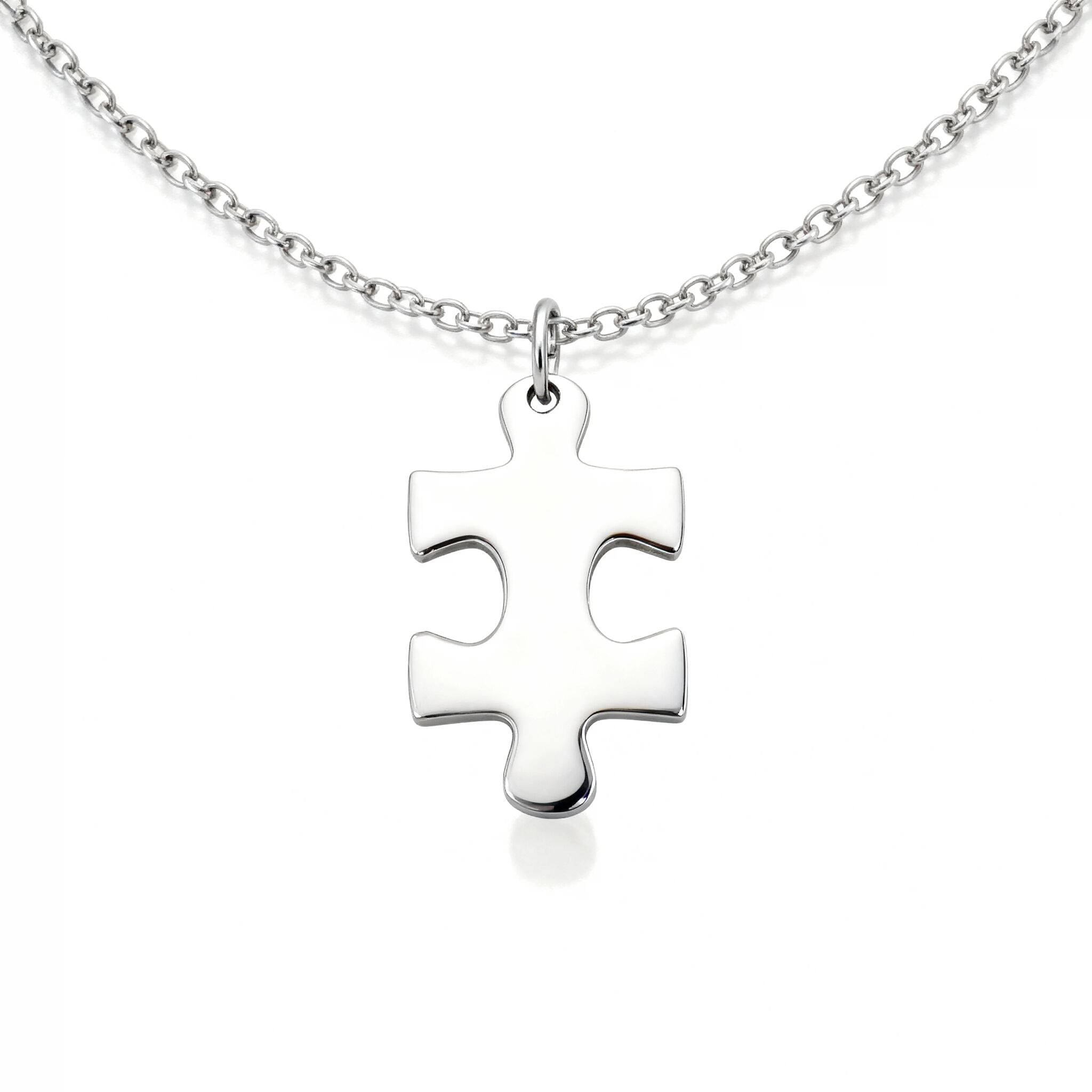 Vertikalt tomt rostfritt stålpusselbit / SBB0044