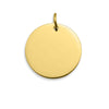 Gold Blank Stainless Steel Round Pendant
