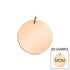 Rose Gold Blank Stainless Steel Round Pendant / SBB0047