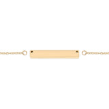 Blank Polished Bar Stainless Steel Necklace With Separated Chain