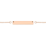Blank Polished Bar Stainless Steel Necklace With Separated Chain