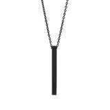 Chain necklace with vertical bar pendant