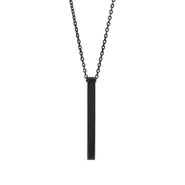 Chain necklace with vertical bar pendant