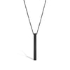 Square 4 Sided Vertical Bar Polished Stainless Steel Necklace / SBB0120