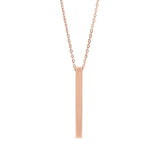 Chain necklace with vertical bar pendant