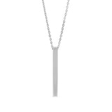 Chain necklace with vertical bar pendant