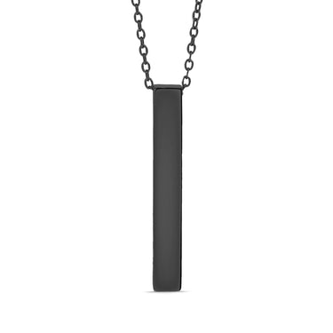 chain necklace with vertical bar pendant