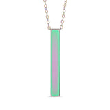 chain necklace with vertical bar pendant