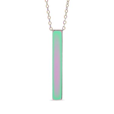 chain necklace with vertical bar pendant