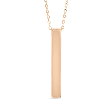 chain necklace with vertical bar pendant