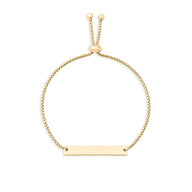 Wholesale jewelry 14K Gold Filled Plus™ Flat Adjustable Blank Bar Bracelet - main 