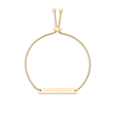 Wholesale jewelry 14K Gold Filled Plus™ Flat Adjustable Blank Bar Bracelet - main 