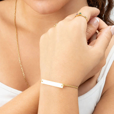 Wholesale jewelry 14K Gold Filled Plus™ Flat Adjustable Blank Bar Bracelet - model 