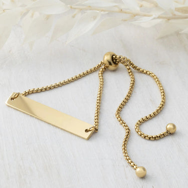 Wholesale jewelry 14K Gold Filled Plus™ Flat Adjustable Blank Bar Bracelet - studio 