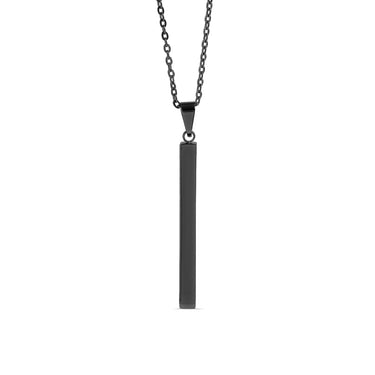 Chain necklace with vertical bar charm