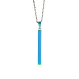 Chain necklace with vertical bar charm