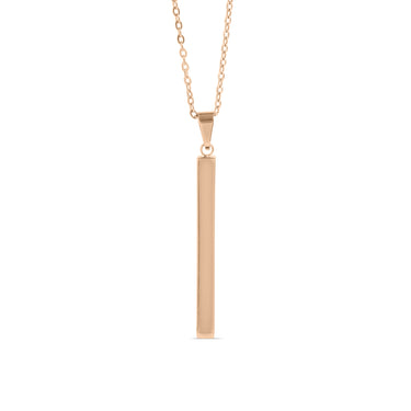 Chain necklace with vertical bar charm