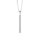 Chain necklace with vertical bar charm