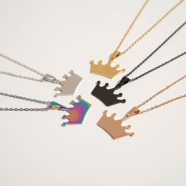 Stainless Steel Blank Crown Necklace