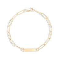 Wholesale jewelry 14K Gold Filled Plus™ Engravable Paperclip Bar Bracelet- main 