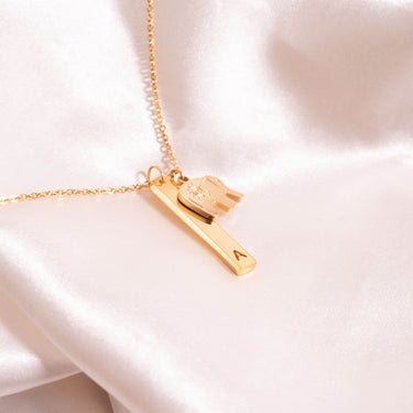 Stainless Steel Cutout Initial Pendant
