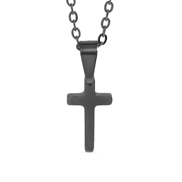 Chain necklace with Christian cross hanging pendant