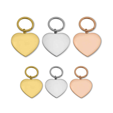 Keychain de corazón de acero inoxidable de oro de 18k Gold/SBB0287