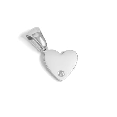 CZ Accent Heart Charm