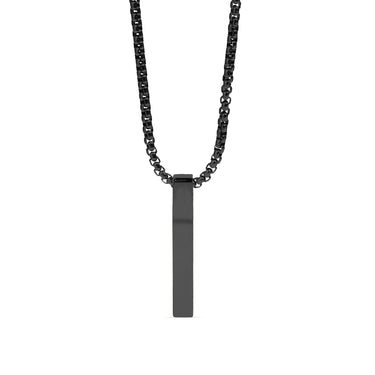 4 Sided Vertical Bar Necklace Box Chain