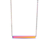 Chain necklace with bar pendant