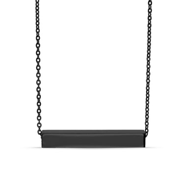 Chain necklace with rectangular prism bar charm