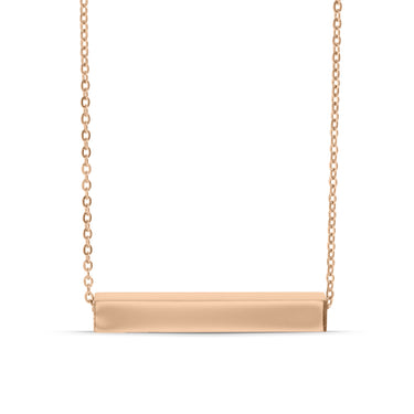 Chain necklace with rectangular prism bar charm