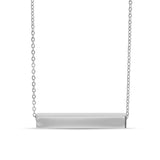 Chain necklace with rectangular prism bar charm
