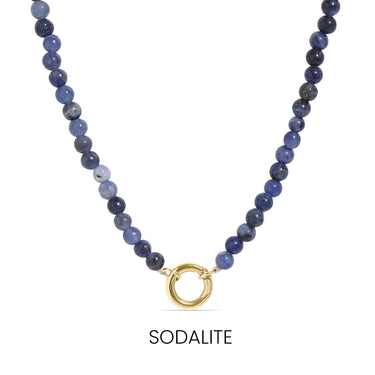 Sodalite Stone Charm Keeper Necklace