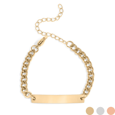 Bracelet à barres incurvé/SBB0307 en acier inoxydable 18 carats