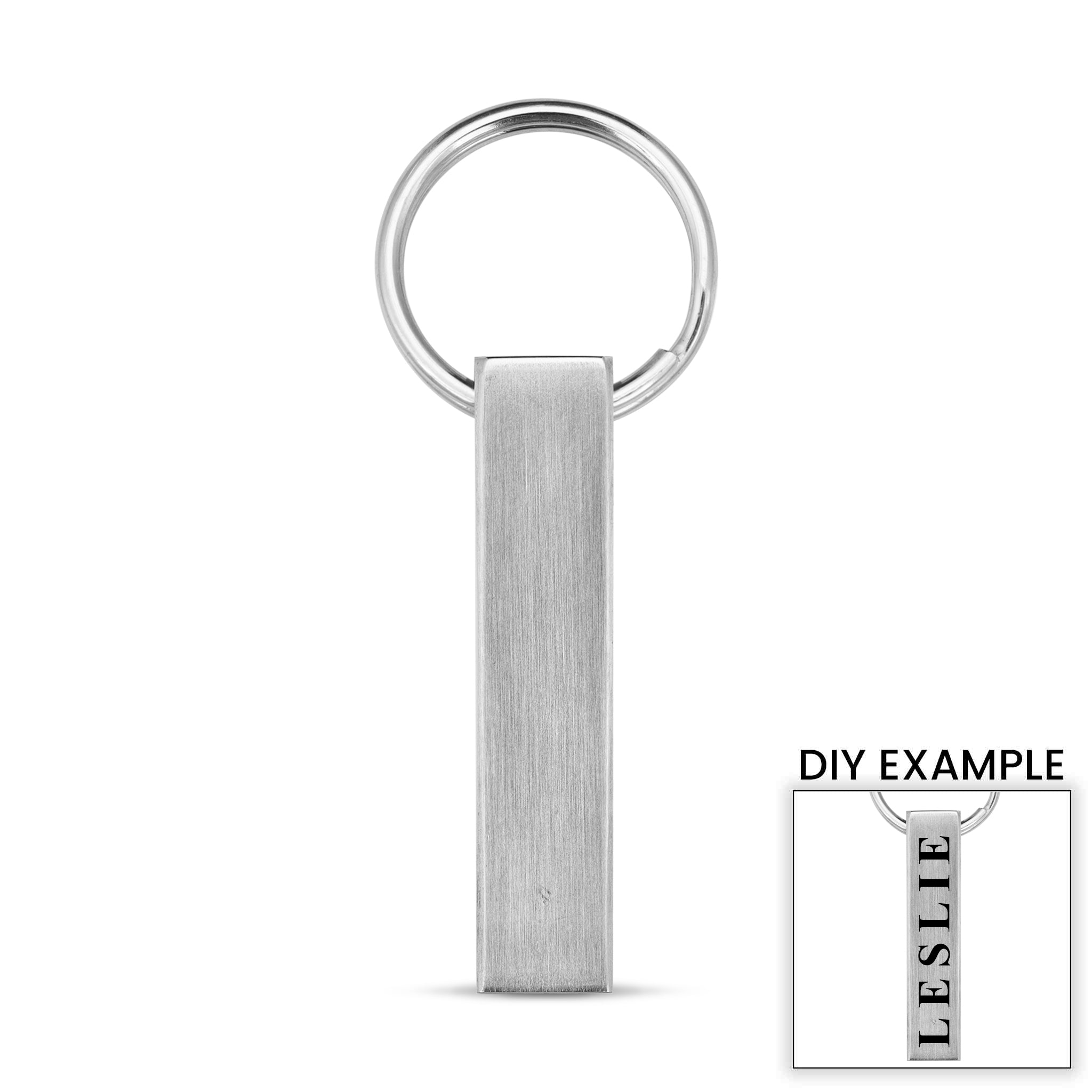 10 Pack - Stainless Steel Blank 4 Sided Keychain / SBB0309