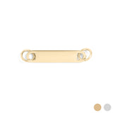 Stainless Steel Engravable Blank Connector Bar Charm 