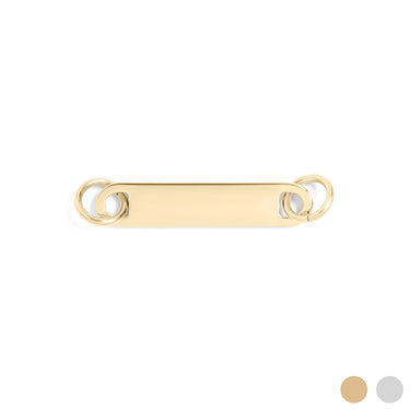 Stainless Steel Engravable Blank Connector Bar Charm 