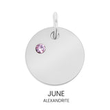 CZ Birthstone Round Pendant June Alexandrite