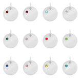 CZ Birthstone Round Pendant Group Shot