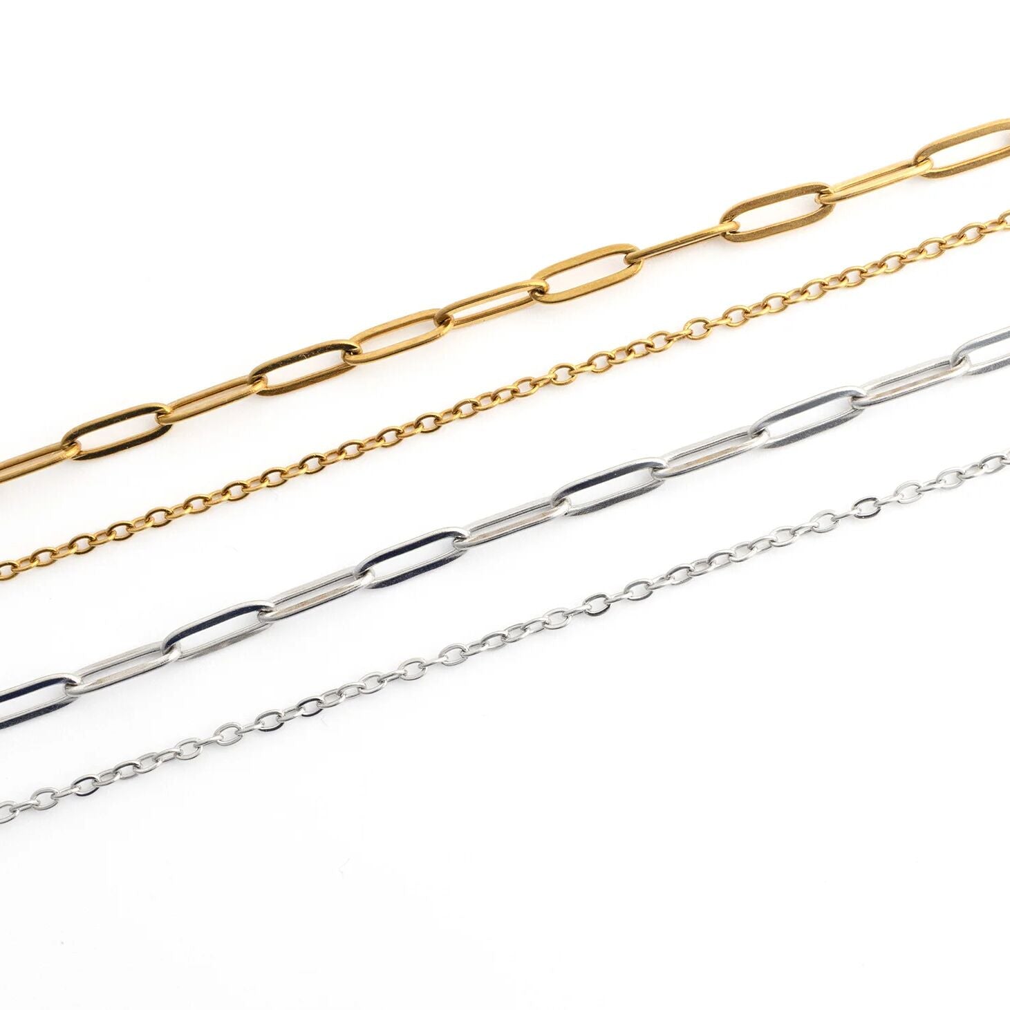 Layered Loop and Paperclip Chain Anklet / SBB0326 – Wholesale Jewelry ...
