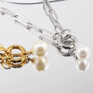 Gold and Silver Glass Pearl Charms