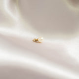Gold Glass Pearl Charm