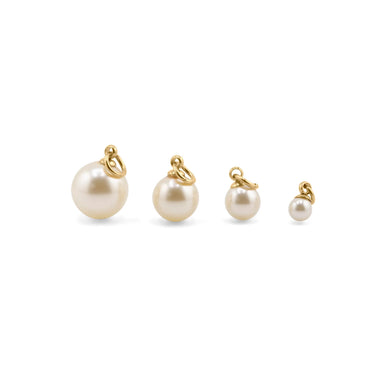 Gold Glass Pearl Charms