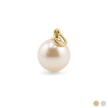 Gold Glass Pearl Charm