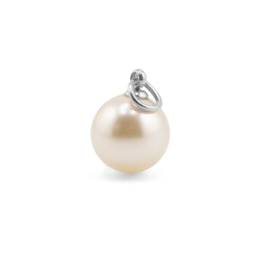 Silver Glass Pearl Charm