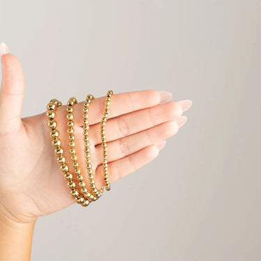 Wholesale jewelry 14K Gold Filled Plus Metal Bead Stretch Bracelet-  scale